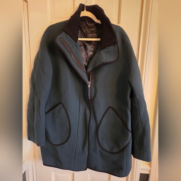 J. Crew Jackets & Blazers - J. Crew Women's Double Cloth Blue/Green Jacket With Deep Pockets